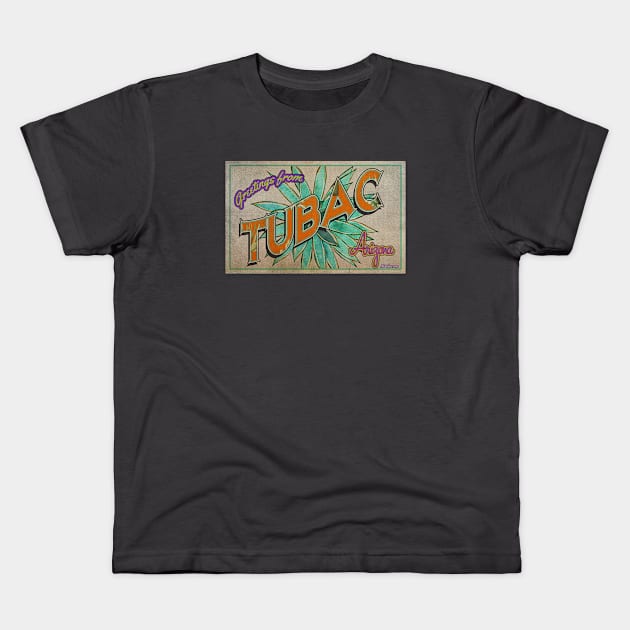 Greetings from Tubac, Arizona Kids T-Shirt by Nuttshaw Studios